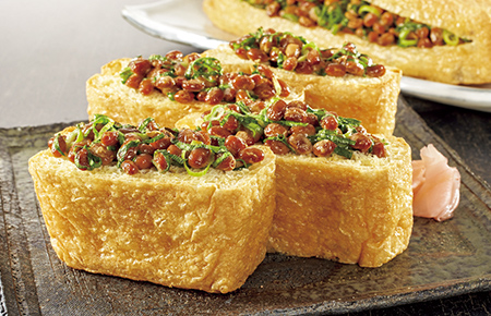 「おすすめの食べ方」油揚げの納豆挟み焼き